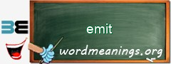 WordMeaning blackboard for emit